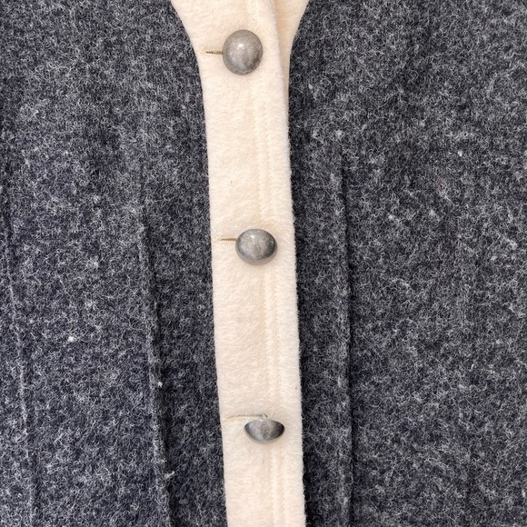 Witteveen Charcoal & Cream Trim Wool-Blend Jacket S - Picture 5 of 15